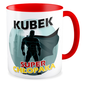 kubek SUPER CHŁOPAKA czerwony